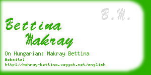 bettina makray business card